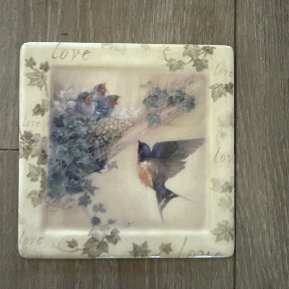 Vintage 4 Plates Bradford Exchange Plates Lena Lius Gentle Expressions 2002 Bird